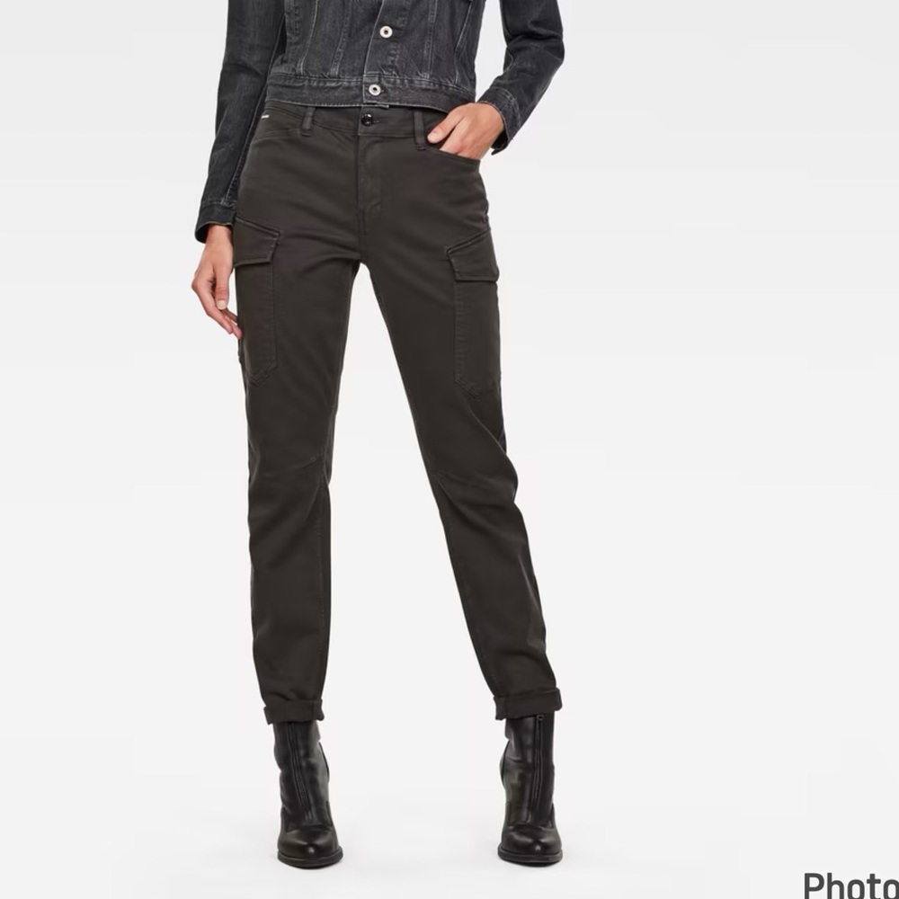 SIZE 33/32 WMN G-STAR BLOSSITE G-SHAPE ARMY HIGH SKINNY PANTS